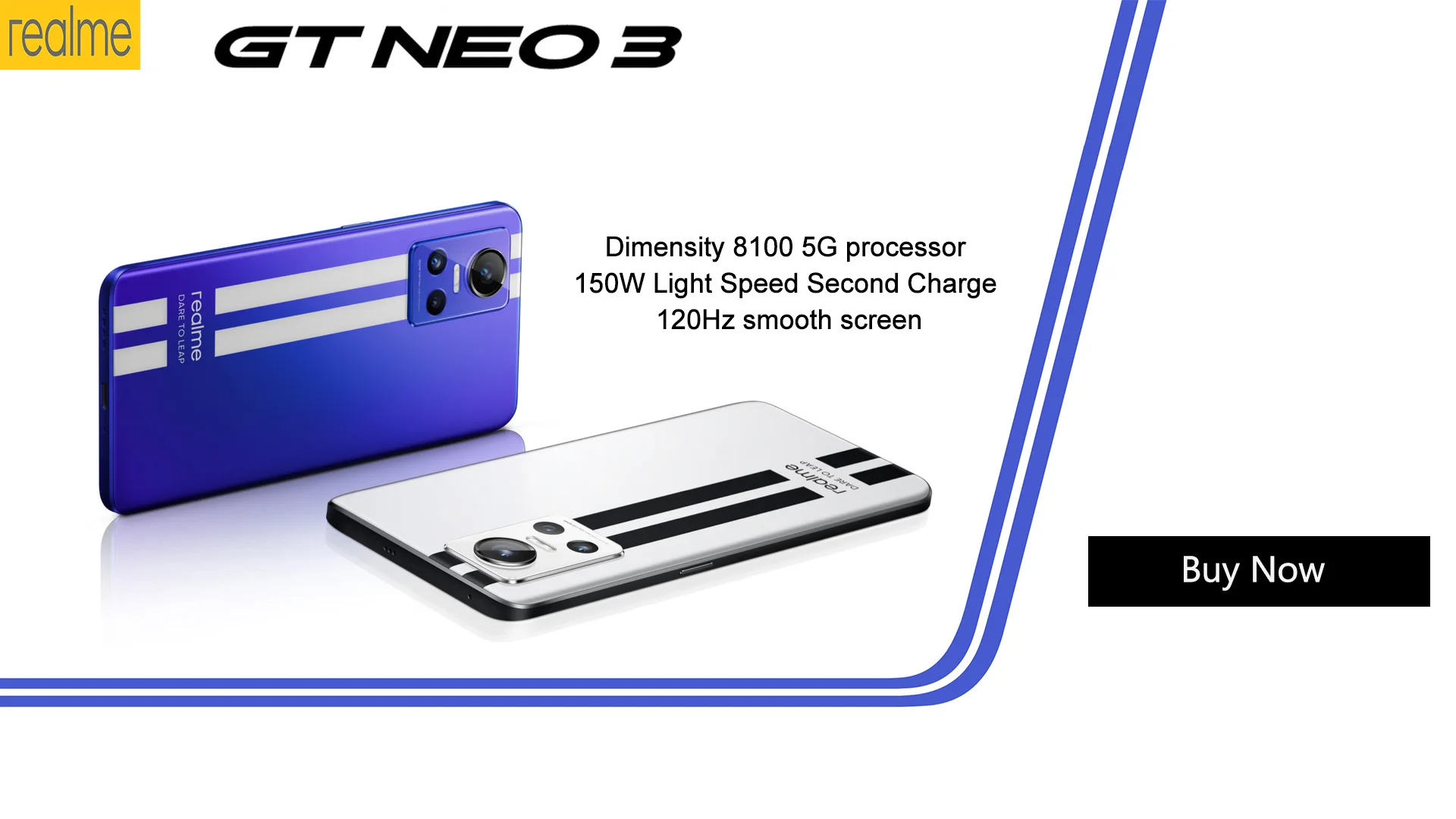 NEW Realme GT Neo3 5G Smart Phone 80W/150W 120HZ IMX766 SuperCharge Dimensity 8100 LPPDR5 NFC Android 12 Google play 50MP