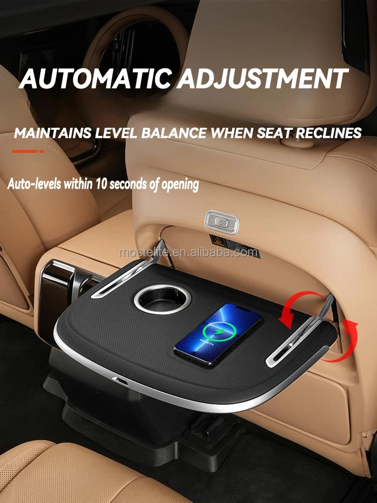 2025 Hot Sale Car Folding Table with Wireless Charging Car Rear Seat Back Electric Folding Table for Byd Leopard 8 Accessories view 4