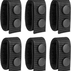 6Pcs Tactical Duty Belt Keepers Nylon for 2-2.25'' Wide Belt Security Double Snaps Loop Police Military Equipment Accessories