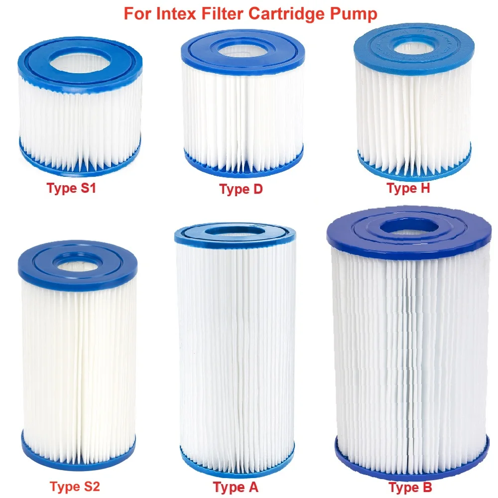 Typ S1 / Typ S2 Filter für Intex PureSpa Whirlpool, Typ D / Typ H / Typ A / Typ B Filterkartusche für Intex Filterpumpe