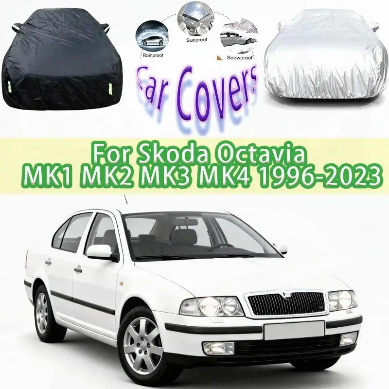 

Для Skoda Octavia 1996 2023, наружная защита, водонепроницаемые, пылезащитные, полностью внешние чехлы, автомобильные чехлы