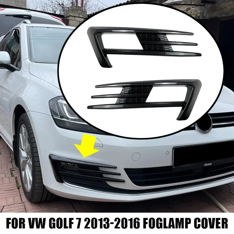 

For Volkswagen VW Accessories Golf 7 2013 2014 2015 2016 Front Bumper Splitter Canards Fog Light Lamp Cover Trim