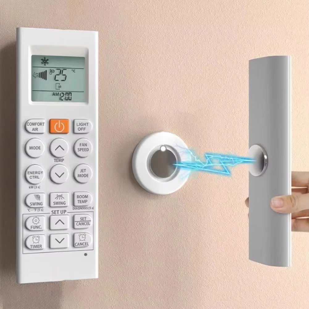 Magnetische Wandablage für Fernbedienungen selbstklebend ohne Bohren fester Halt kompaktes weißes Design passend für TV Klimaanlage DVD Steuergeräte Aufbewahrung für Haus Büro Hotel Wohnungen einfache Montage ohne Werk – Detail 17