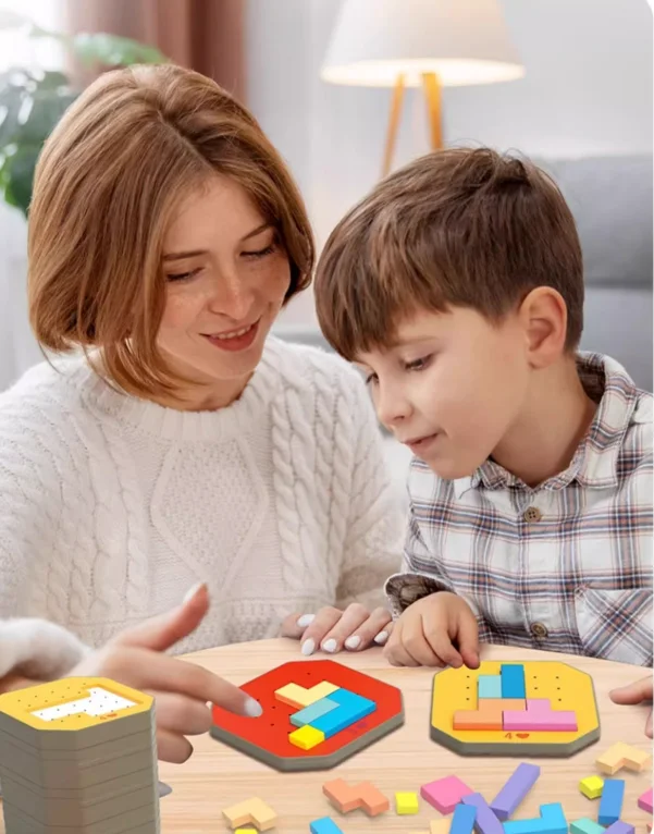Kids Speed Puzzle Block Game, Multi‑player Race Building Blocks Set, Spatial Focus Training Desktop Board Game For Family Party