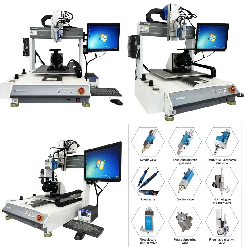 AP01 3 Axis Desktop High Precision CCD Visual Automatic Epoxy Resin Solder Paste Adhesive Glue Dispenser for PCB Assembly