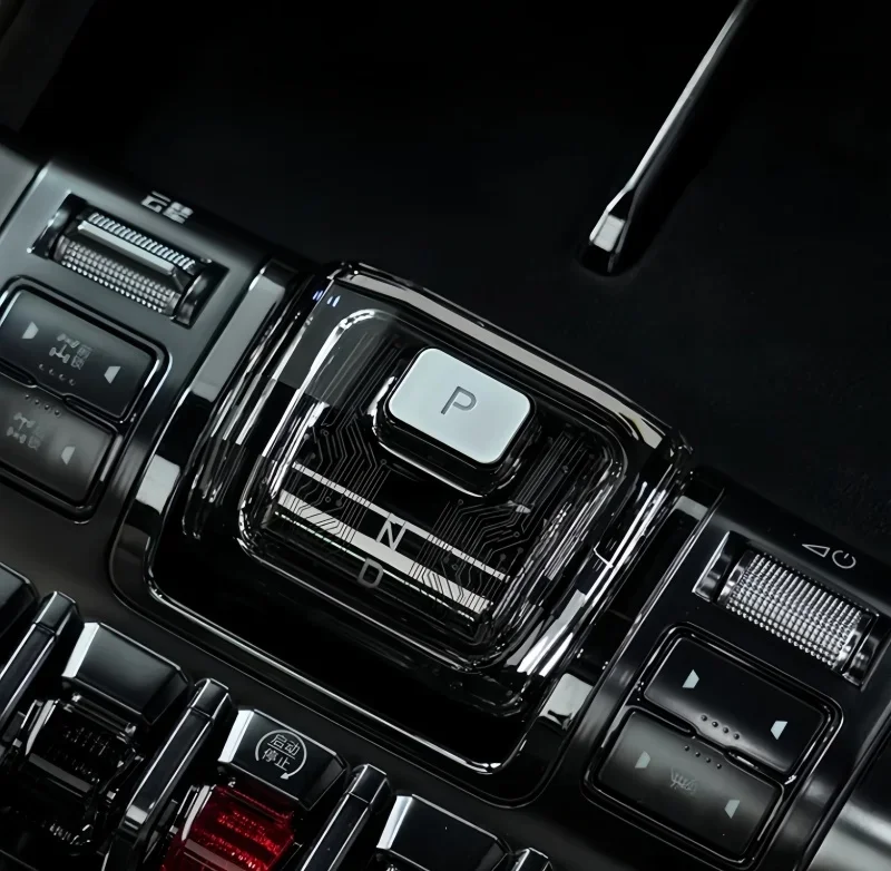 مقبض تروس كريستالي مضيء للسيارة مناسب لـ BYD ليوبارد 8 2024 2025 التحكم المركزي الخيال العلمي مقبض تروس مضيء ملحقات الرأس