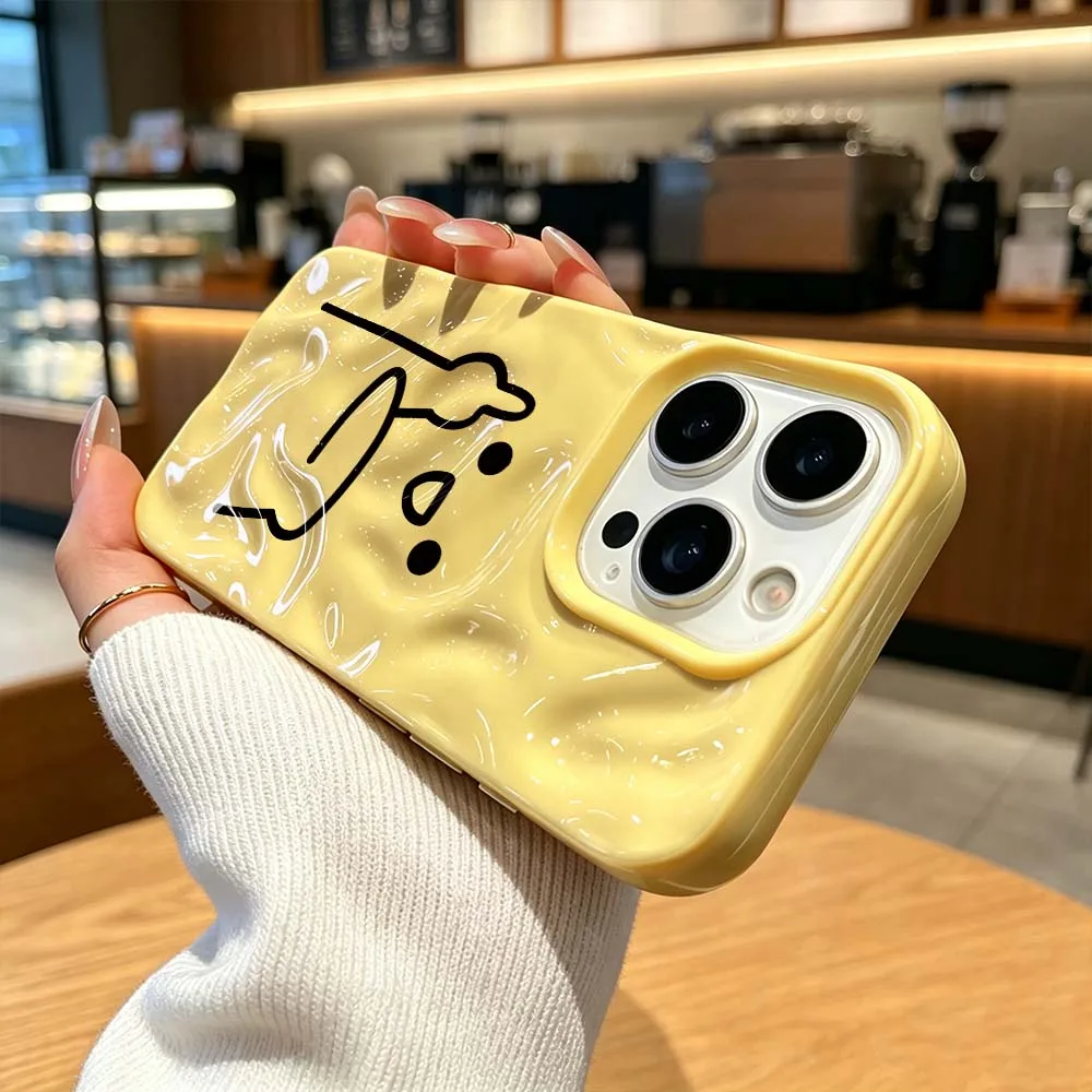 Cartoon Fun Thumbs Up Cover For iPhone 18 Pro Max 17 16 15 14 13 12 11 Pro Max Plus Soft Meteorite Textured Phone Case