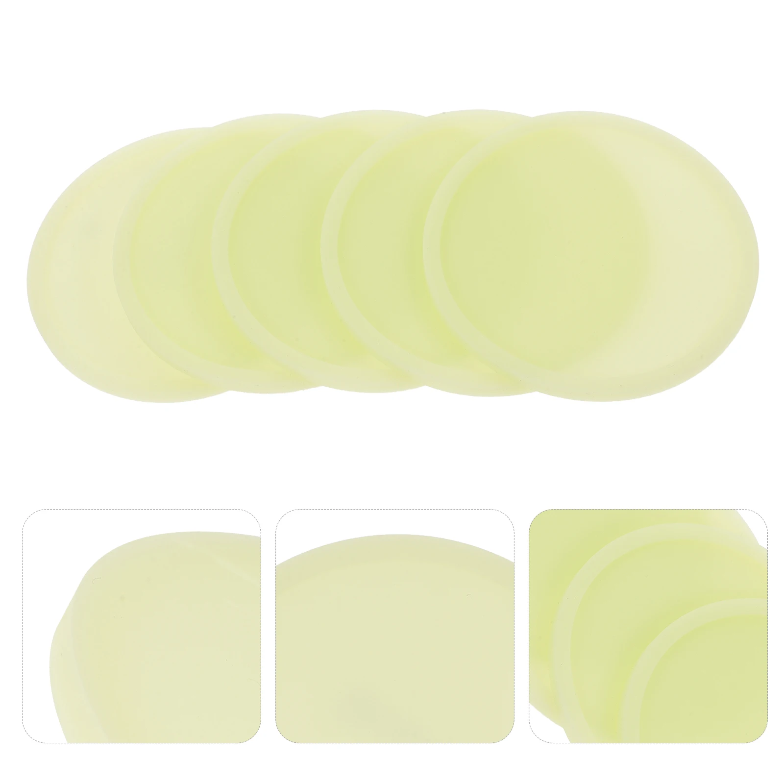 

5 pcs Silicone Coasters Night Light Cup Pads Waterproof Anti Slip Luminous Mats Home Bar Coffee Whiskey Round 10X10Cm White