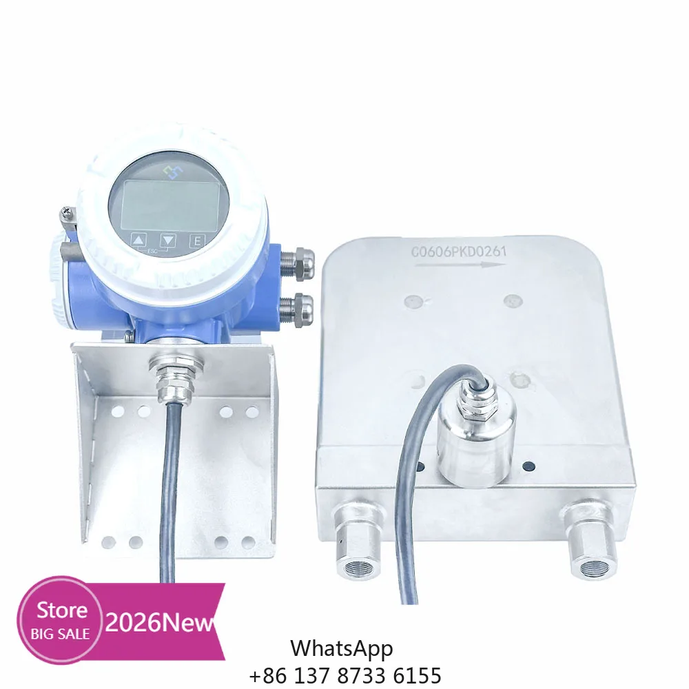Digital Coriolis Flow Meter High-Temperature Series Stainless Steel +/-0.2% Accuracy Gas/Air Measurement OEM DN06