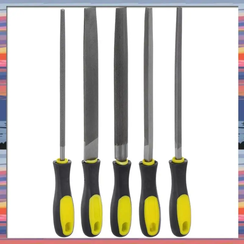 

AFBC 5Pcs File Handle 4.25 Inch Round And Rectangular Hole Ergonomic Handles For Metal Files