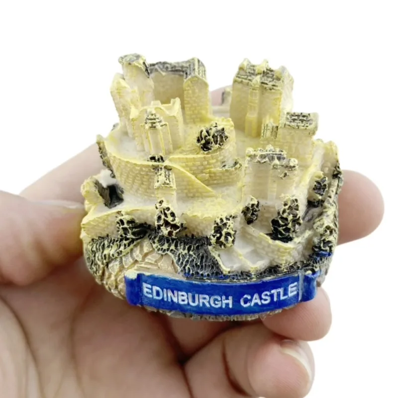 Slovakia Bratislava Castle Figurines Greece Santorini Volcano Island Miniatures Birthday Gifts Home Decor Building Model