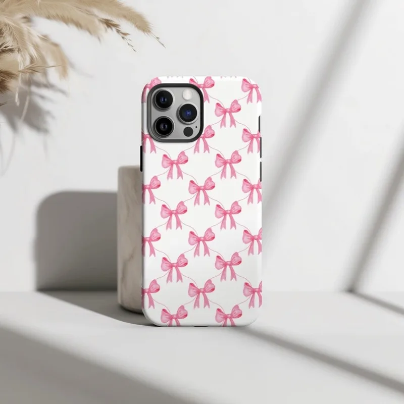 Coquette acuarela arcos funda de teléfono para IPHONE 16 15PRO MAX 14 13 12 11 acrílico TPU dos en uno fundas de teléfono magnéticas
