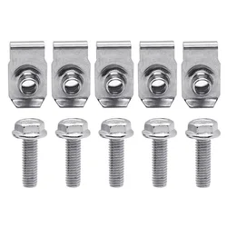 10pcs (5sets) Stainless Steel Car Body Bolts U-nut Clips M6 M5 M4 M8 Fender Retainer Fastener Leaf Spring Nuts