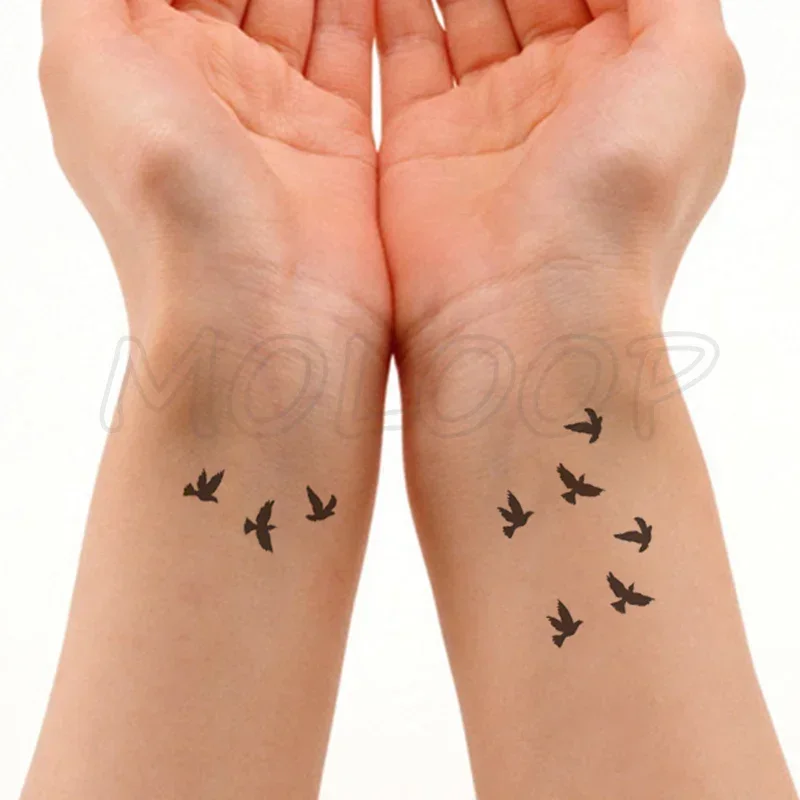 Waterproof Temporary Tattoo Sticker bird animal pattern small Tatoo Stickers Flash Fake Tattoos for girl Men Women kid