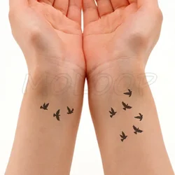 Autocollant de Tatouage Temporaire Étanche, Motif Oiseau Animal, Petits Autocollants Flash, Faux Tatouages pour Fille, Homme, Femme, Enfant