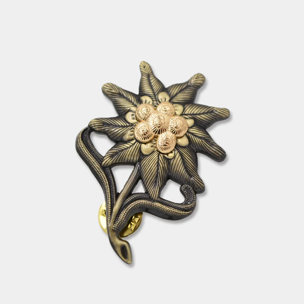 الألمانية إم إديلويس جبل المشاة قبعة قبعة شارة ميدالية دبوس كوكتيل #2