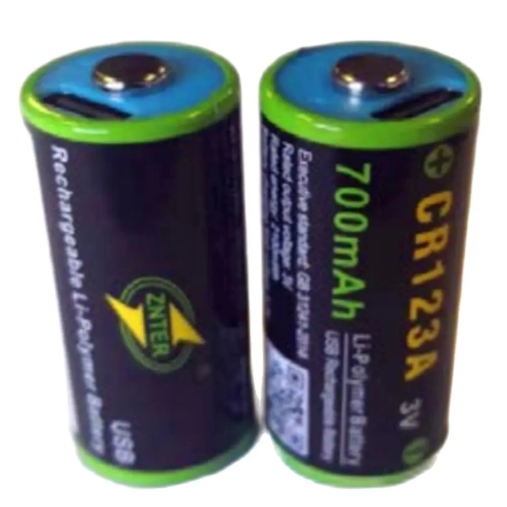 Znter-充電式リチウム電池,USB充電ケーブル,タイプc,3.0v,16340 mah,cr123a