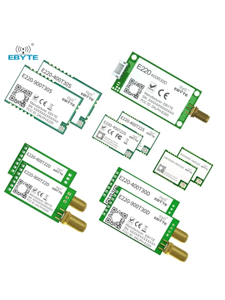 Moduł LoRa LLCC68 UART 433MHz 868MHz 915MHz 22/30dBm Dalekiego Zasięgu z Otworem Montażowym WOR EBYTE E220-T Seria Nadajnik-Odbiornik — zdjęcie produktu 7