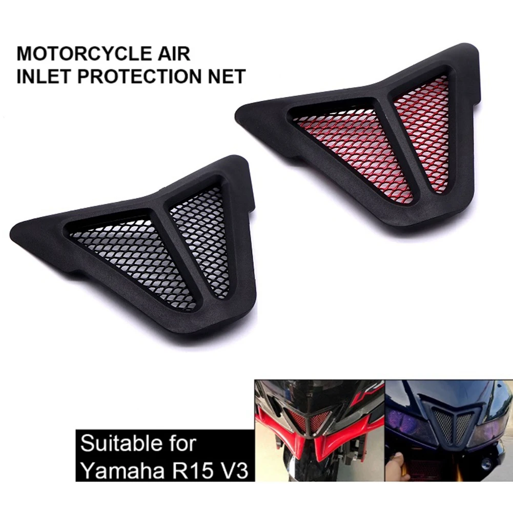 Compatible Motorcycle Front Headlight Fairing Guard Air Intake Cover for YZF-R15 YZF R15 V3 2018-2020 Accessories, Black