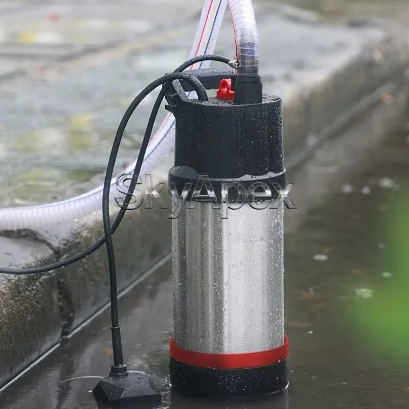 Basement Sewage Drain Pump Low Water Level Drain 2cm Auto Start Low Suction Submersible Home Water Pump