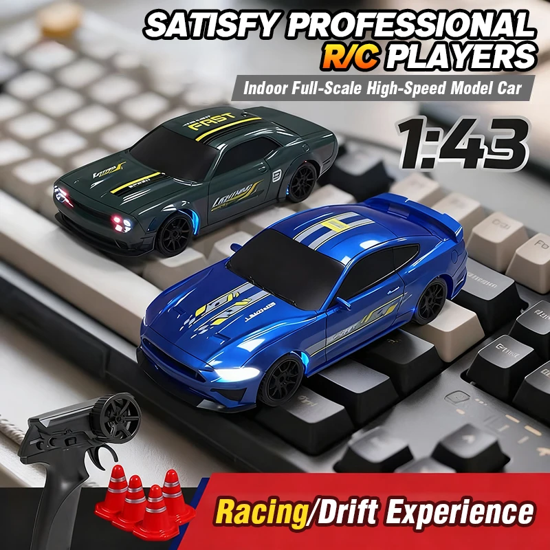 

Настольный 4Wd Rc Drifting Car 15 км/ч Мини-гоночный автомобиль с дистанционным управлением 1/43 Радиоуправляемый автомобиль с подсветкой Беспроводная модель игрушки Детский рождественский подарок