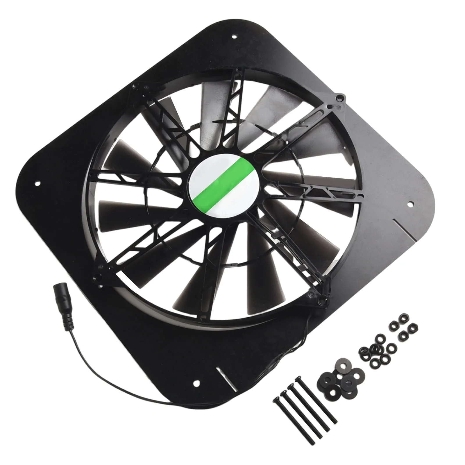 1 Piece 250mm Solar Ventilation Fan Black ABBlower For Greenhouse Chicken Shed Window Air Circulation Tool