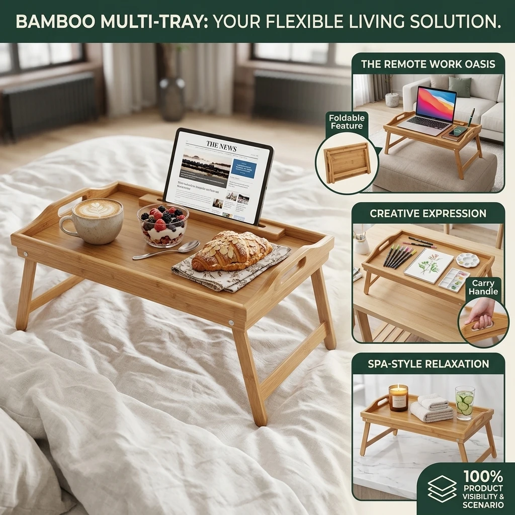 50cm Computer Desk Window Table Foldable Laptop Stand Breakfast Plate Bed Tray Cozy Bedside Bay Room Desks Bedroom Furniture
