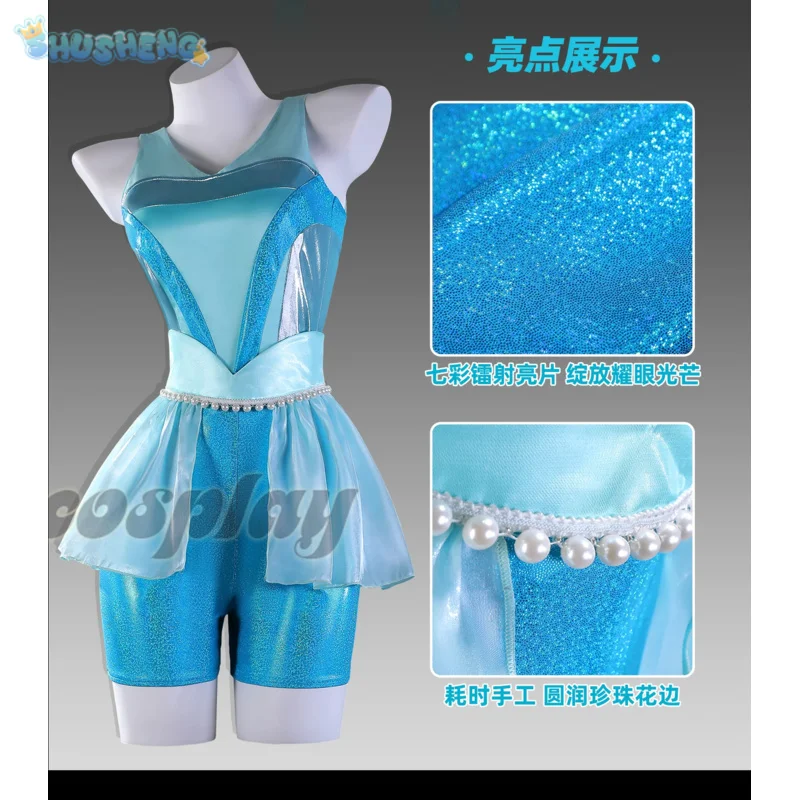 

Костюм Аиши для косплея, аниме, волшебная девушка, Хэллоуин, Рождество, новый женский синий элегантный топ, брюки, юбка, комплект Аиши, XS-XXXL