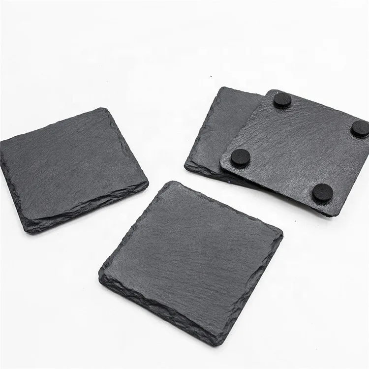 Table Coaster Japanese Style Reusable Slate Stone Drink Coaster Decorative Kitchen Tea Cup Mug Heat Resistant Rock Coaster - view 4
