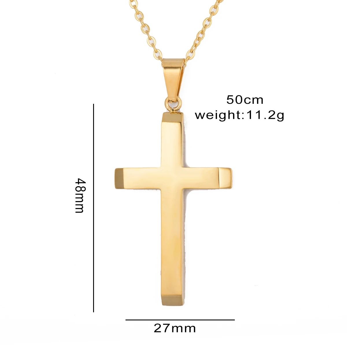 Stainless Steel Simply Religious Cross Pendant Necklace For Women Men Friends Fashion Jewelry Gift