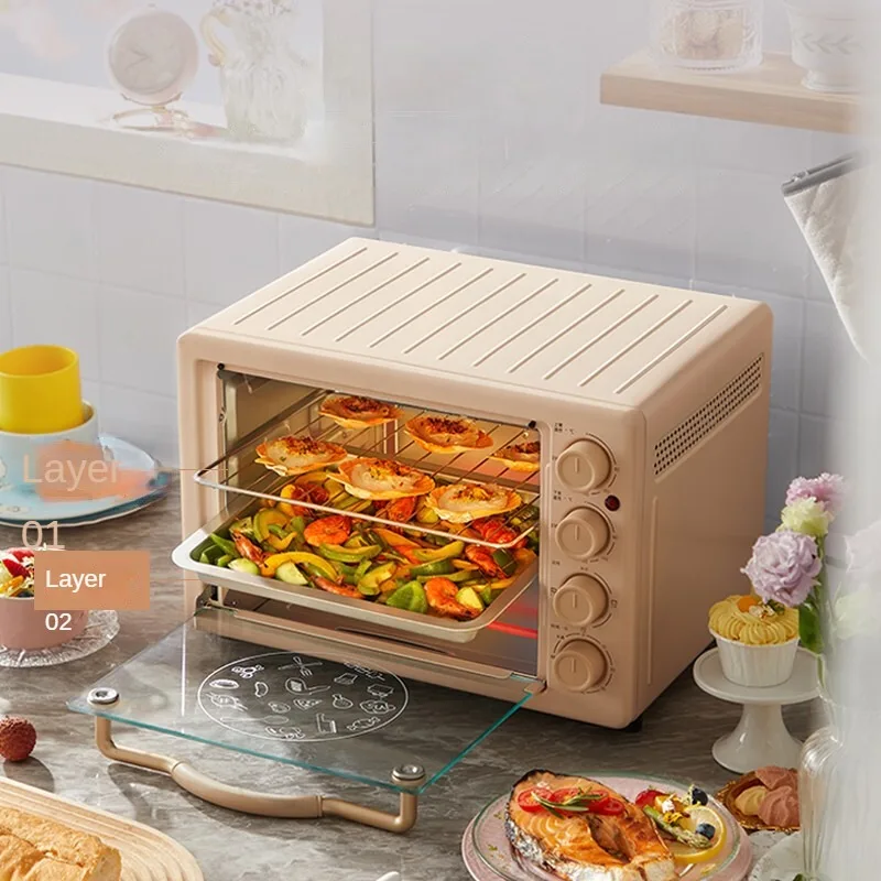 

Electric Oven Multifunctional Household Mini Independent Temperature Control 20L Baking Cake Oven Pizza Oven Air Fryer