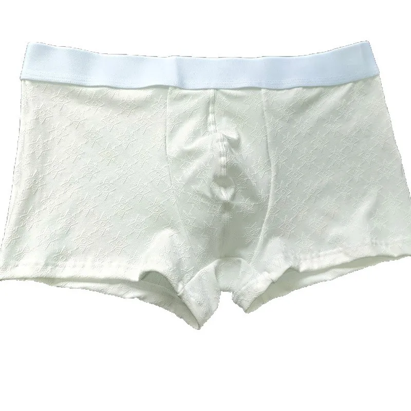 Star Shaped Jacquard Men'S Boxer Briefs Fashion Comfort Breathable