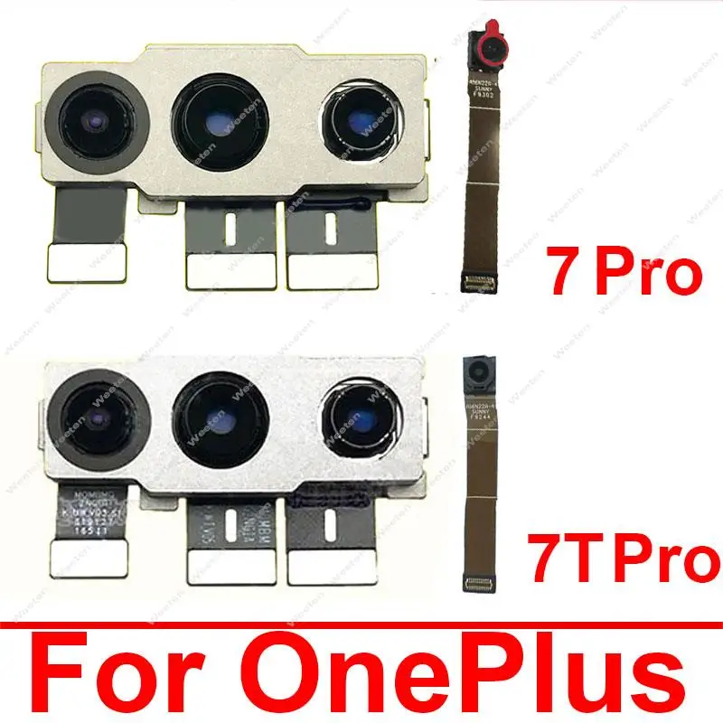 Main Rear Front Camera Module For Oneplus 7 Pro 7T Pro Rear Front Facing Camera Assembly Flex Ribbon Replacement Parts