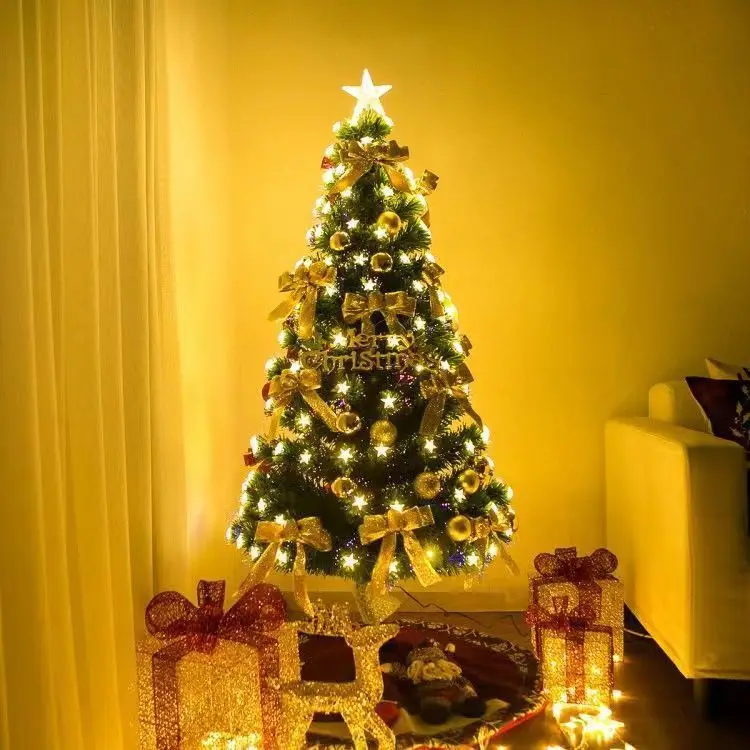 Christmas tree home encryption 1.5/1 luxury encryption fiber optic tree package Christmas scene decoration ornament