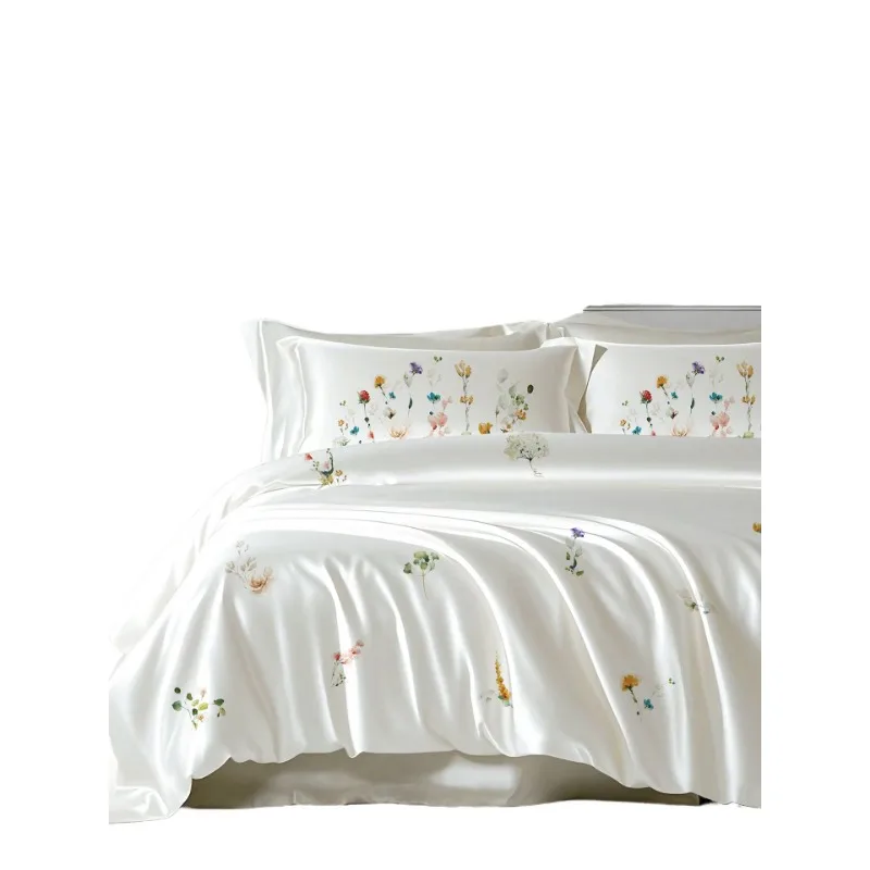 

Silk four-piece 100% mulberry silk bedding kit new product