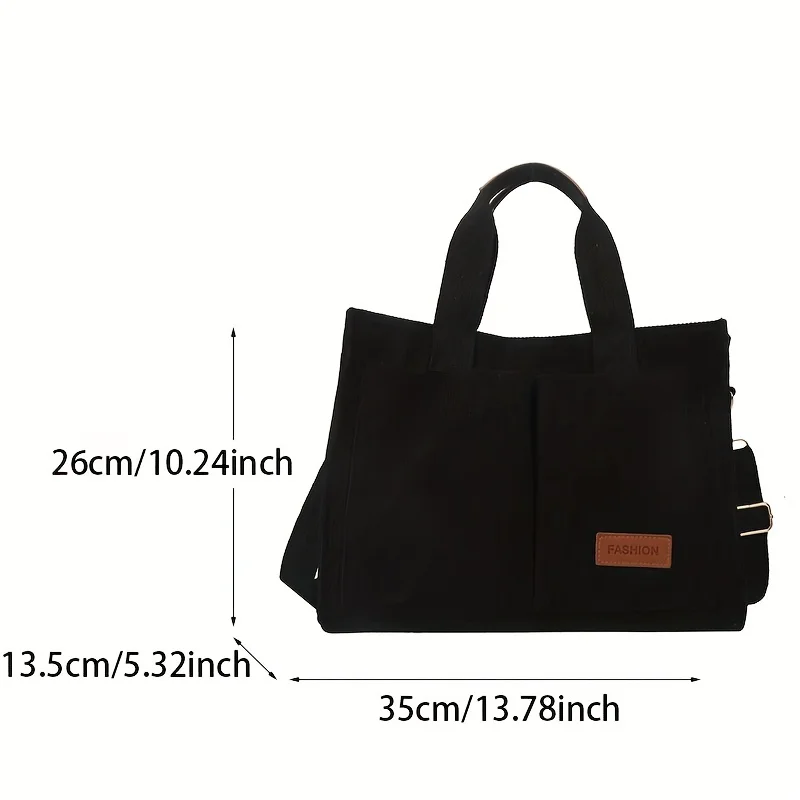 Black For Women Corduroy crossbody Bags Ladies Handbags durable Commuting Simple 2024 Bag Messenger Shoulder Bag Female Handbag