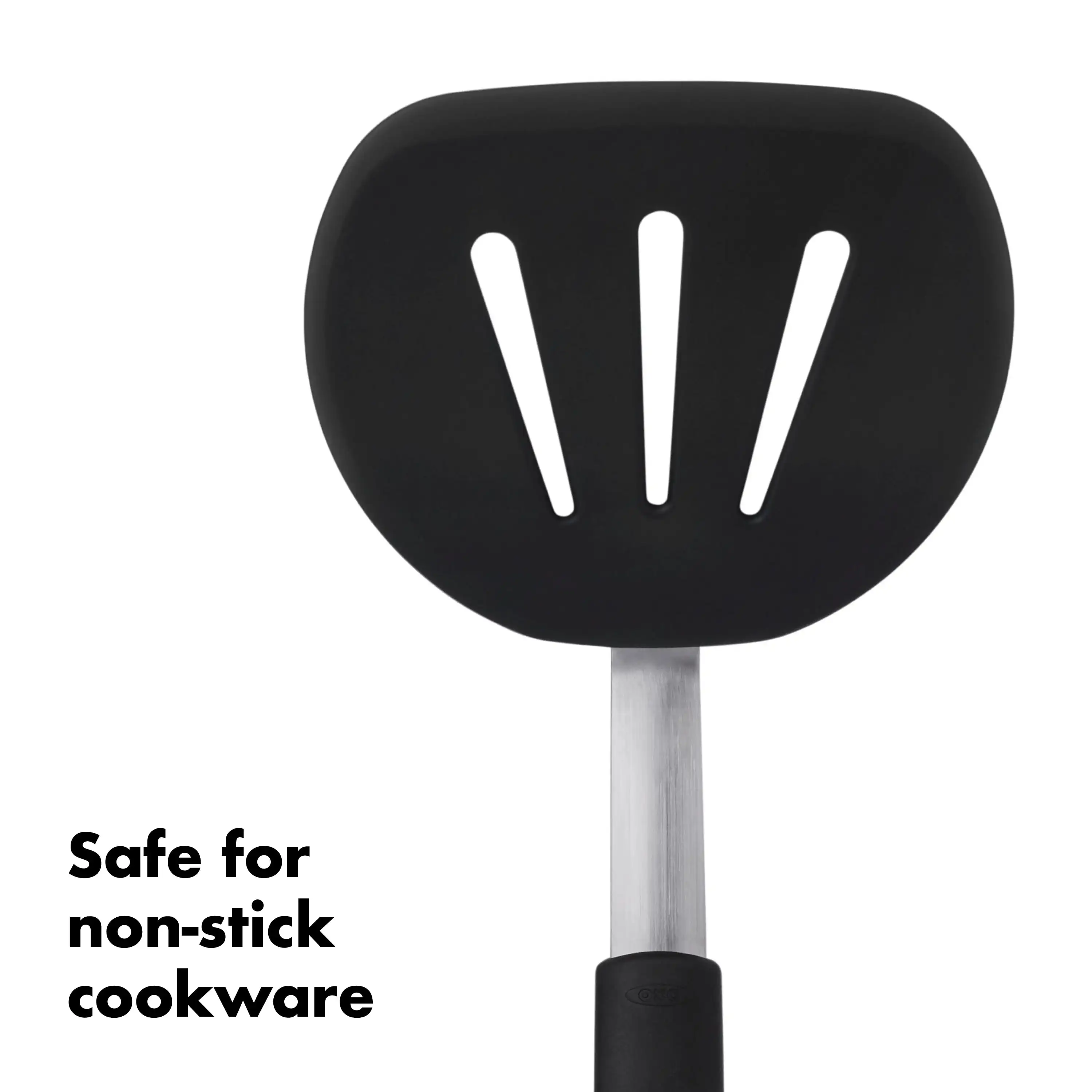 Softworks Silicone Flexible Kitchen Spatula Pancake Turner, Black