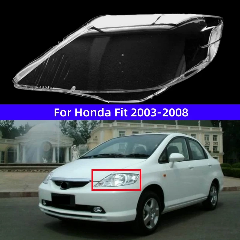 

Для Honda Fit Jazz Sedan 2003-2008 автоаксессуар прозрачный материал ПК крышка фары