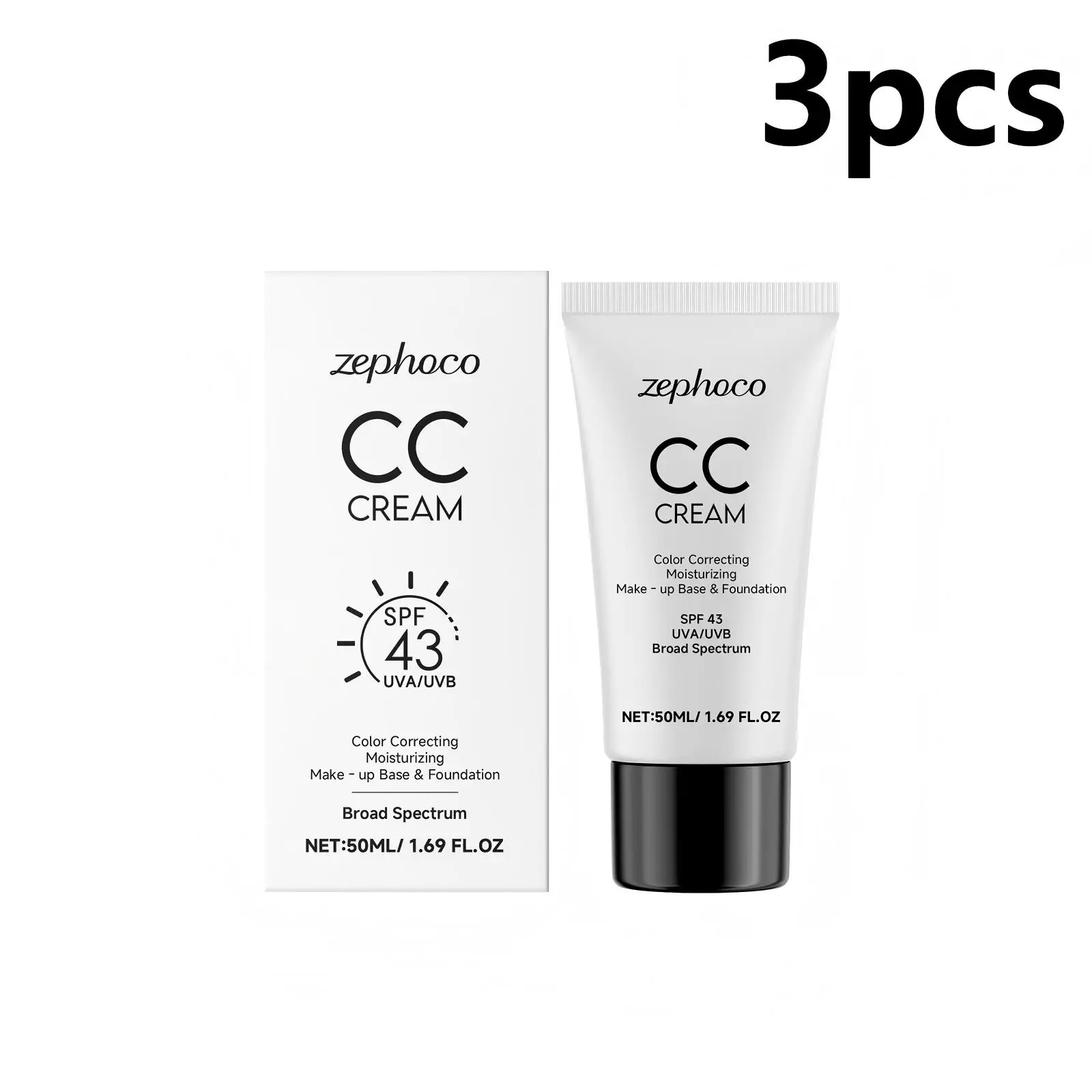 Zephoco CC Cream SPF 43 Moisturizing Makeup Base