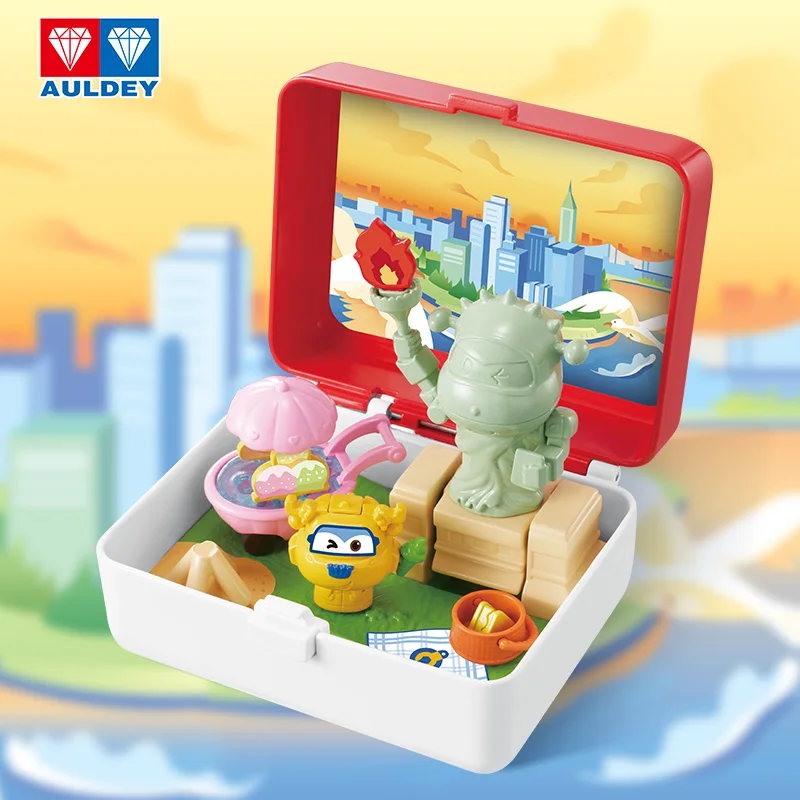 Super Wings Figurka Niespodzianka, Jett Scenic Spot, Dekoracja z Kulinarii Światowej, Zabawka dla Dzieci, PREMIUM PREZENT DLA DZIECI