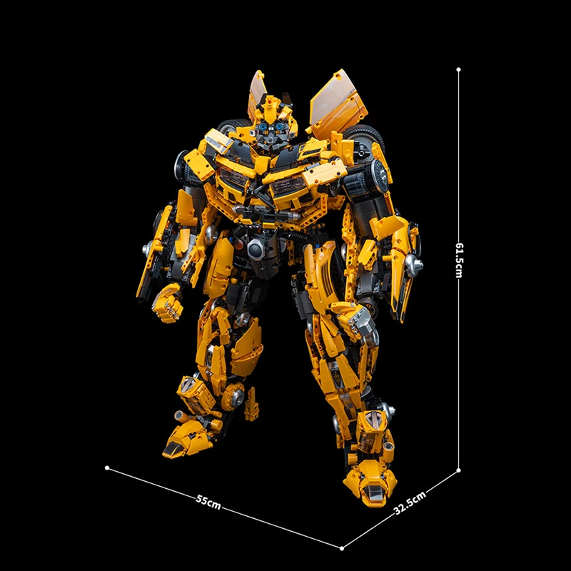 En STOCK, nuevo, 5692 Uds., Robot de bloques de construcción amarillo creativo MOC, modelo MOC, bloques técnicos Mecha, juguetes para niños, juego de regalo para adultos
