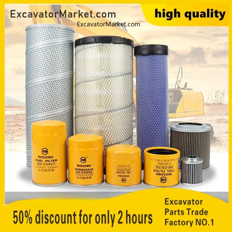 

For Vo-vo 120 140D Excavator Oil Diesel Filter Air Filter Hydraulic Return Oil Inlet parts excavator Spare