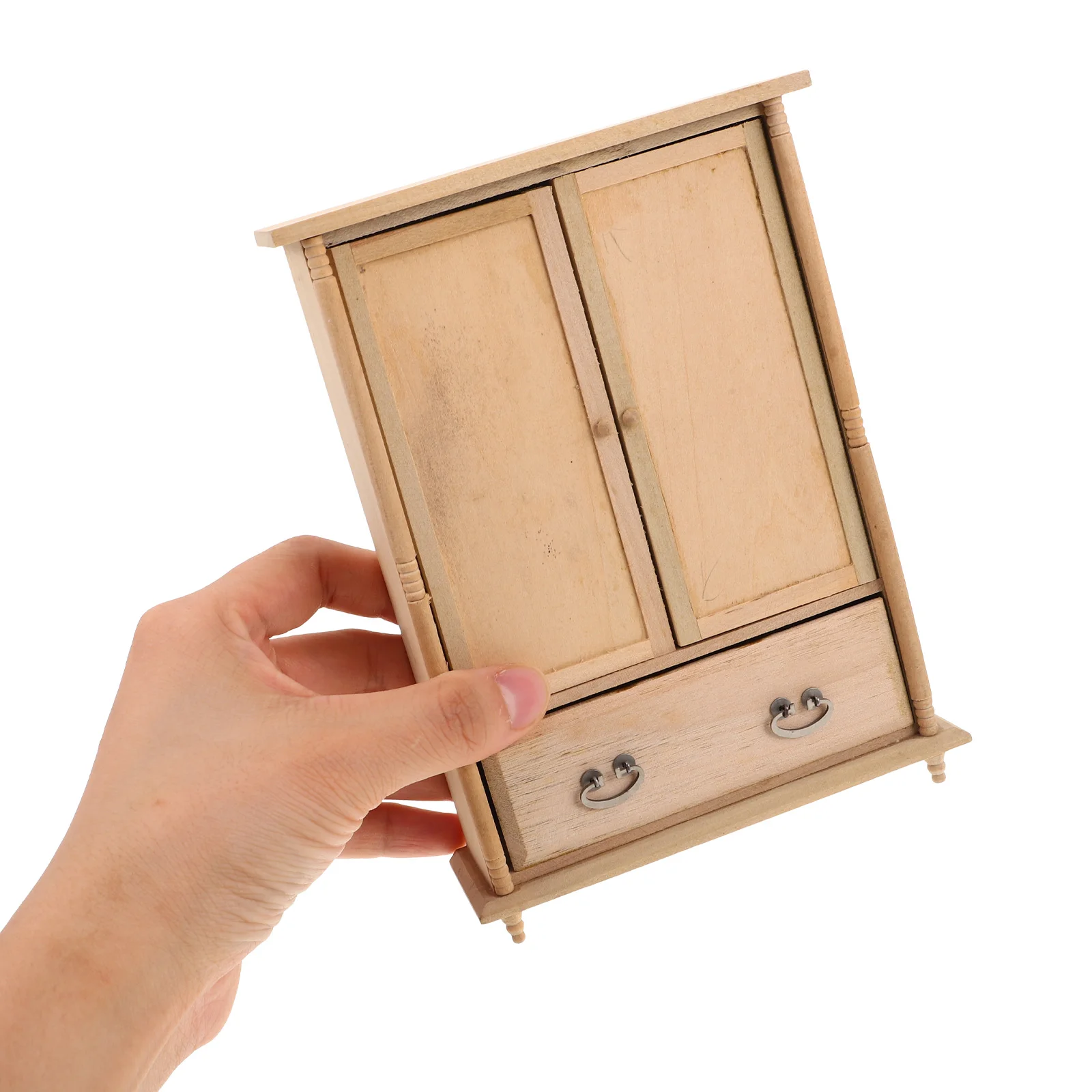 

House Furniture Dollhouse Drawer Cabinet Ornaments Miniature Wood for Micro Scene Wardrobe Closet