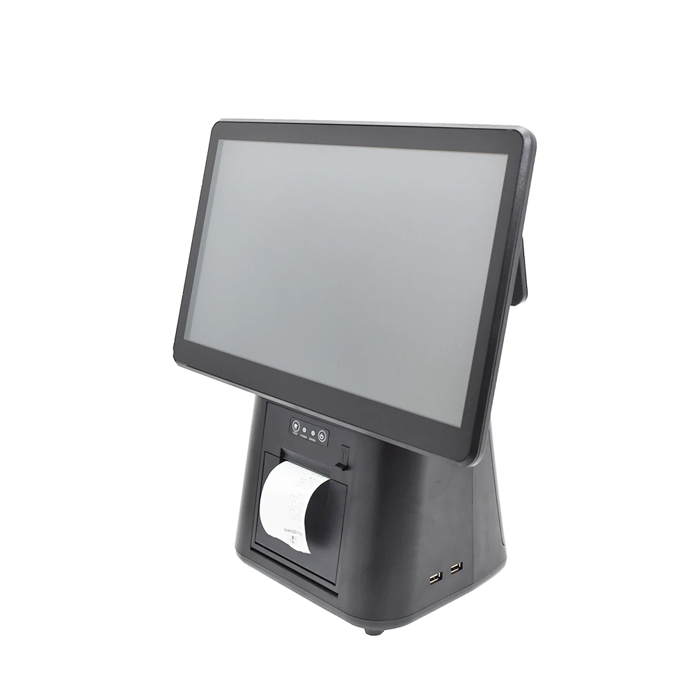 Builded In 58mm Printger All In One Pos System Retail Touch Screen 15.6 Inch Cash Register Drawer Restaurant Pos Machine