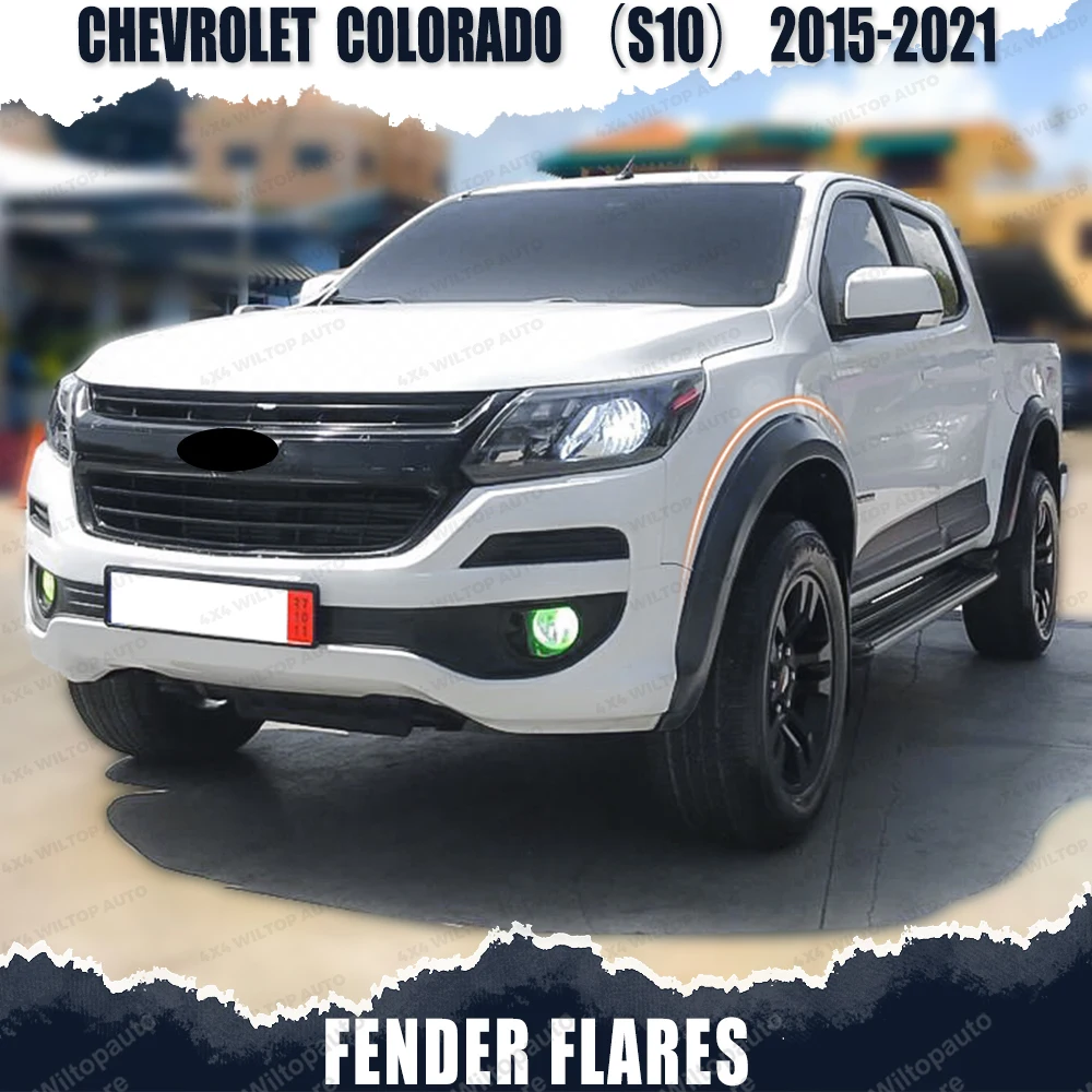 Fender Flares Wheel Arch Mud Guards For Chevrolet Colorado S10 2015-2021 Pickup ABS Plastic Extra Wide Body 30MM Car Accessories
