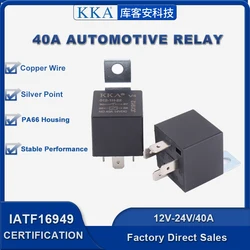 [25pcs/Pack] KKA-V4-Iron Back12V/24V 4pin/5pin Universal 40Amp Automotive Relay, Bosch Style Car Relays for Car, Motor, Vehicles