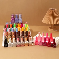 JR 9 Uds. Juego de esmalte de uñas en gel de 15ml que incluye Kit de esmalte de Gel desnudo rojo y rosa UV LED Soak Off Polish Home DIY abrigo base regalos