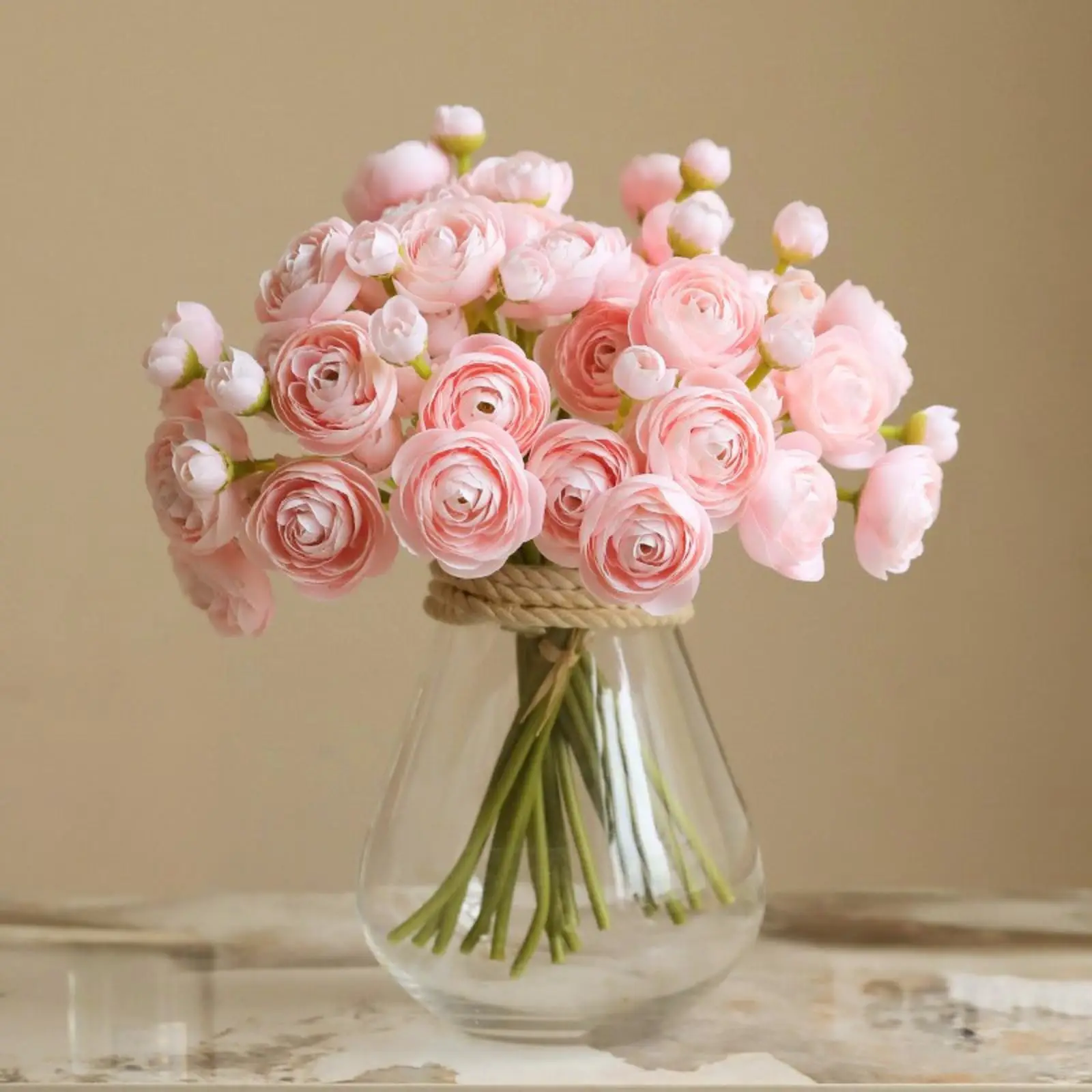 6 قطعة/الحفزة Ranunculus الزهور الاصطناعية باقات الفاوانيا الصغيرة ورد صناعي لحفل الزفاف DIY بها بنفسك الأزهار تحف الزفاف ديكور المنزل #1