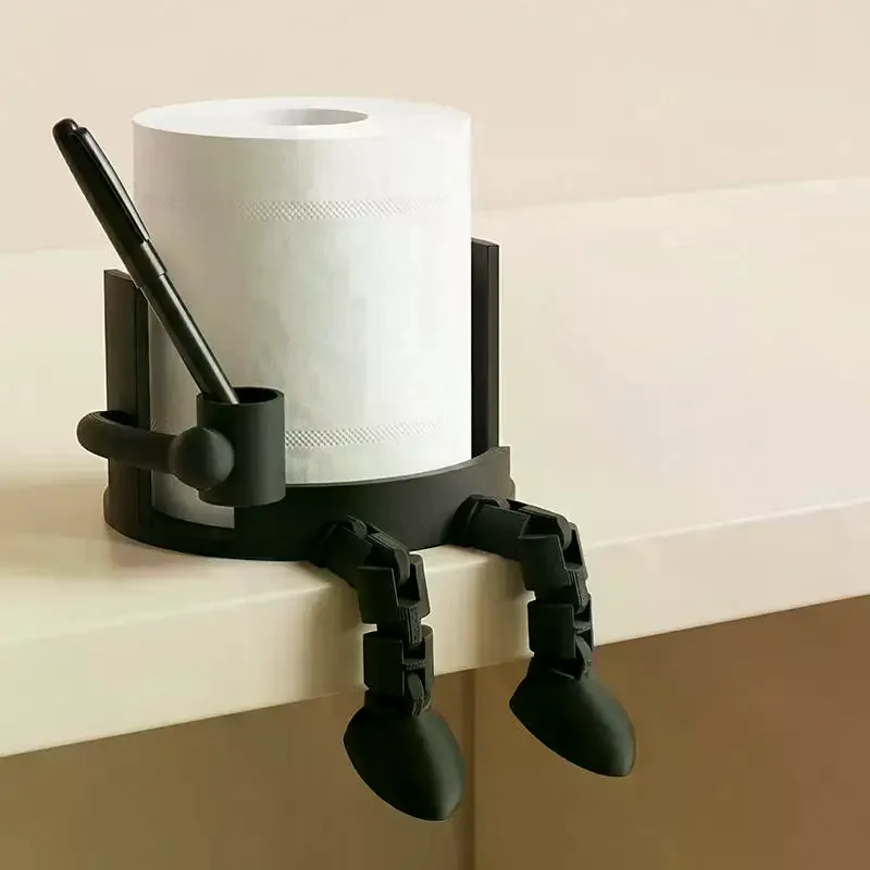 /PFU/Scroll Companion 3D Printed Unique Toilet Paper Holder Adding Fun To Your Bathroom Suitable For Office Bathrooms Reading