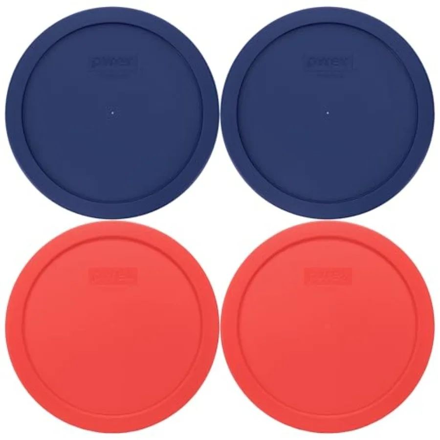 

7402-PC 2 Blue and (2) Red Food Storage Replacement Lid (This Lid Fits the 7402 6-Cup SCULPTED MIXING BOWL and 7203 7-Cup Glass
